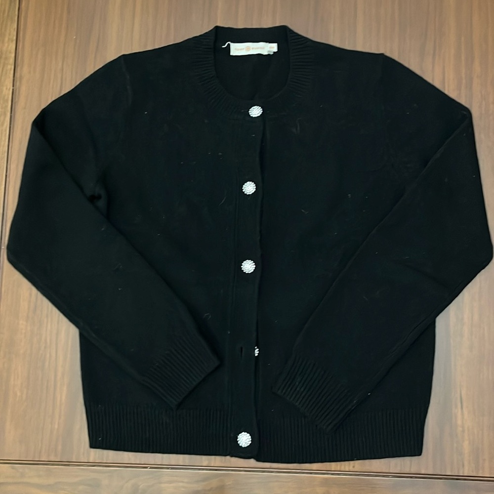 Classic Tory embellished button up  cardigan, like new
